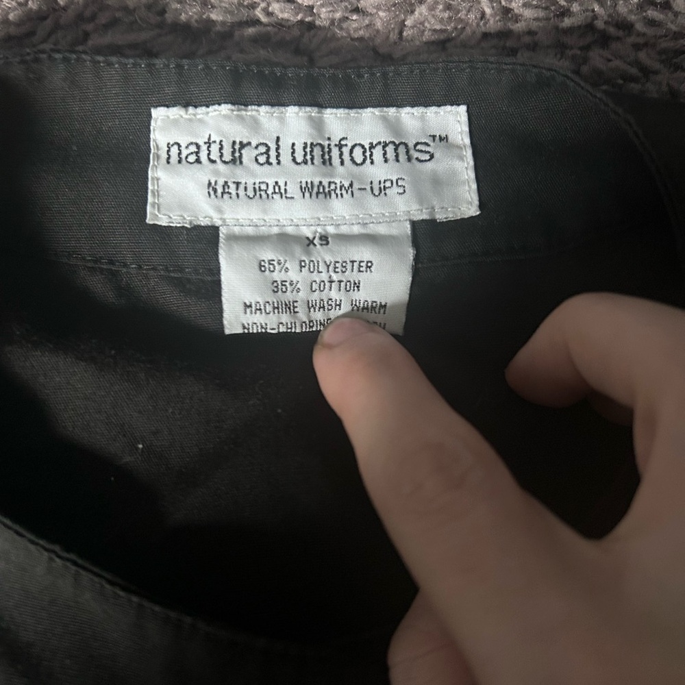 Black Button-Up Scrub Jacket - image 2